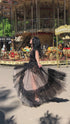 Black ball gown long evening dress